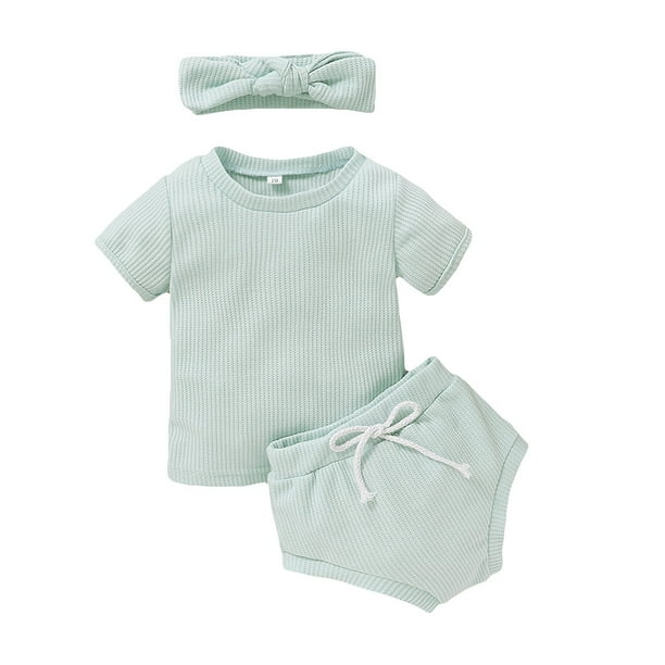 White, 100 Baby Girl Clothes Short Sleeve Summer Dress Outfits Pants Shorts 3Pcs Set for Infant and Toddler Baby 2-3T